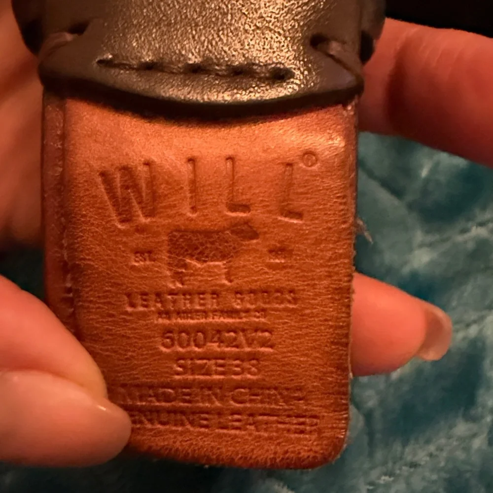 Will Leather Goods Men’s Brown Leather Belt - 38